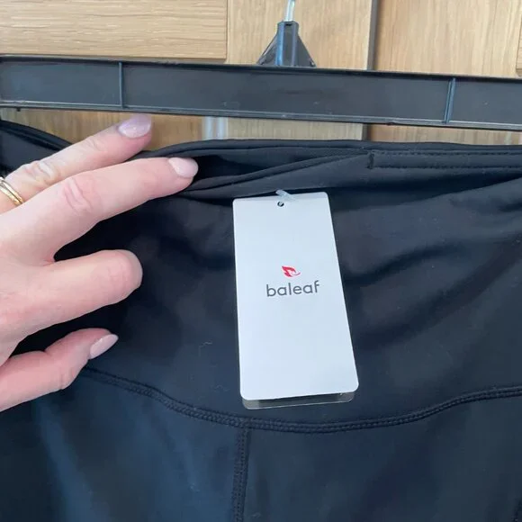 NWT- Baleaf Black workout Bermuda Shorts - Picture 7 of 7